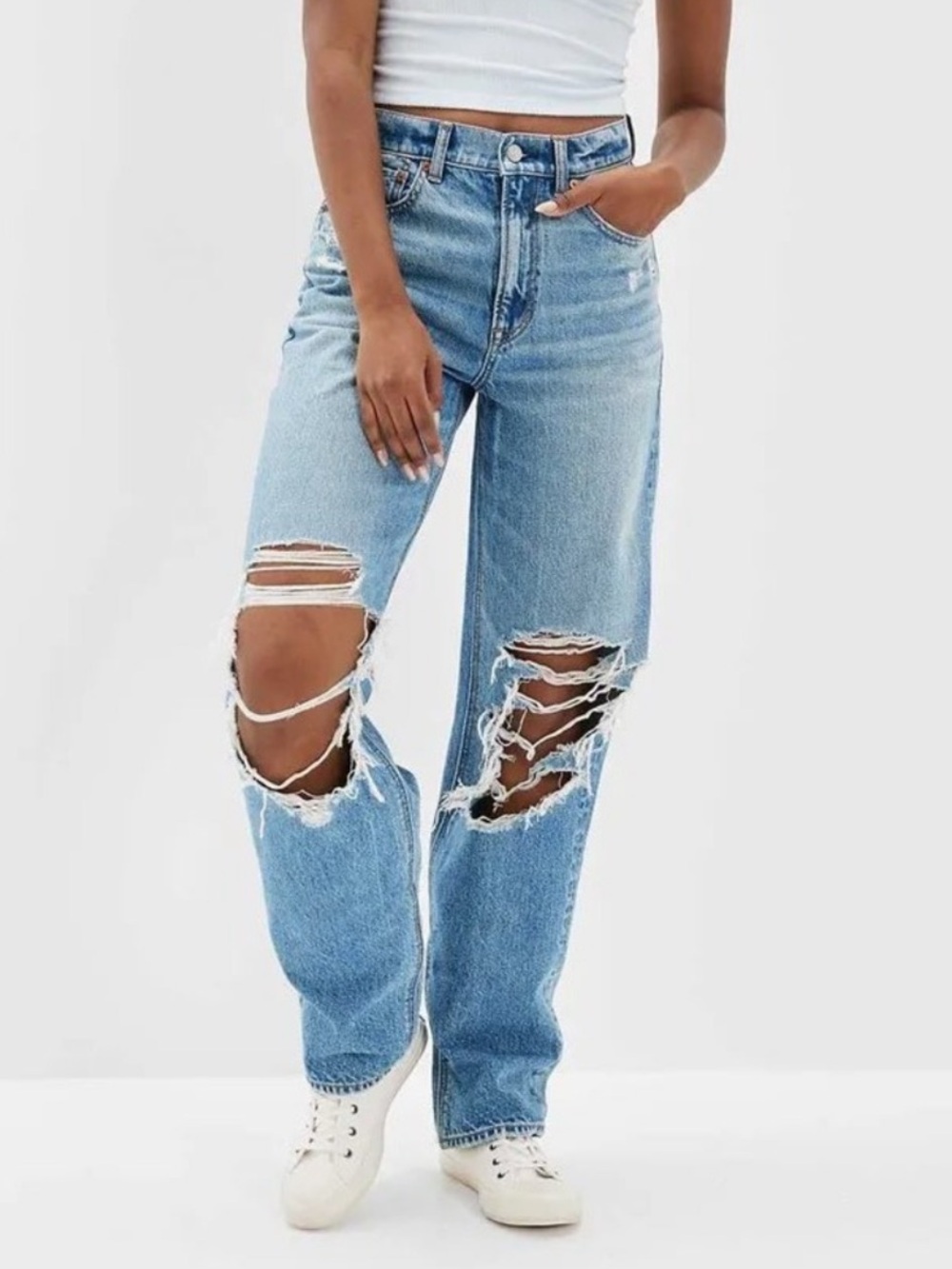 Highest Rise Baggy Straight AE Jeans - Picture 2 of 13